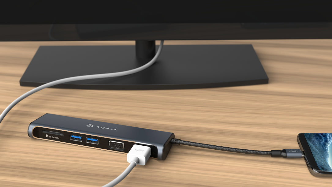 CASA A03 5 Port USB-C Hub with VGA and HDMI