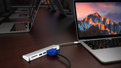CASA A03 5 Port USB-C Hub with VGA and HDMI