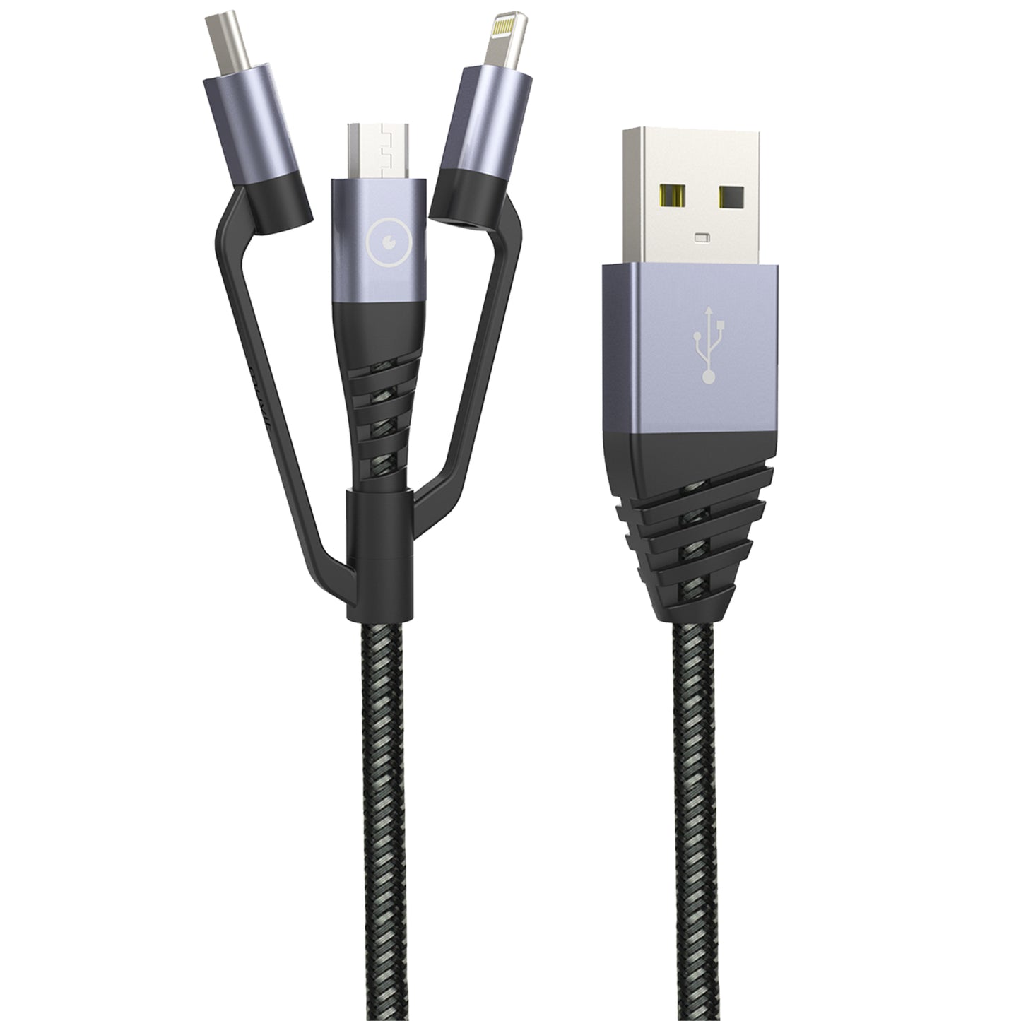 Tiger cable micro usb + lightning mfi + type c 1.2m